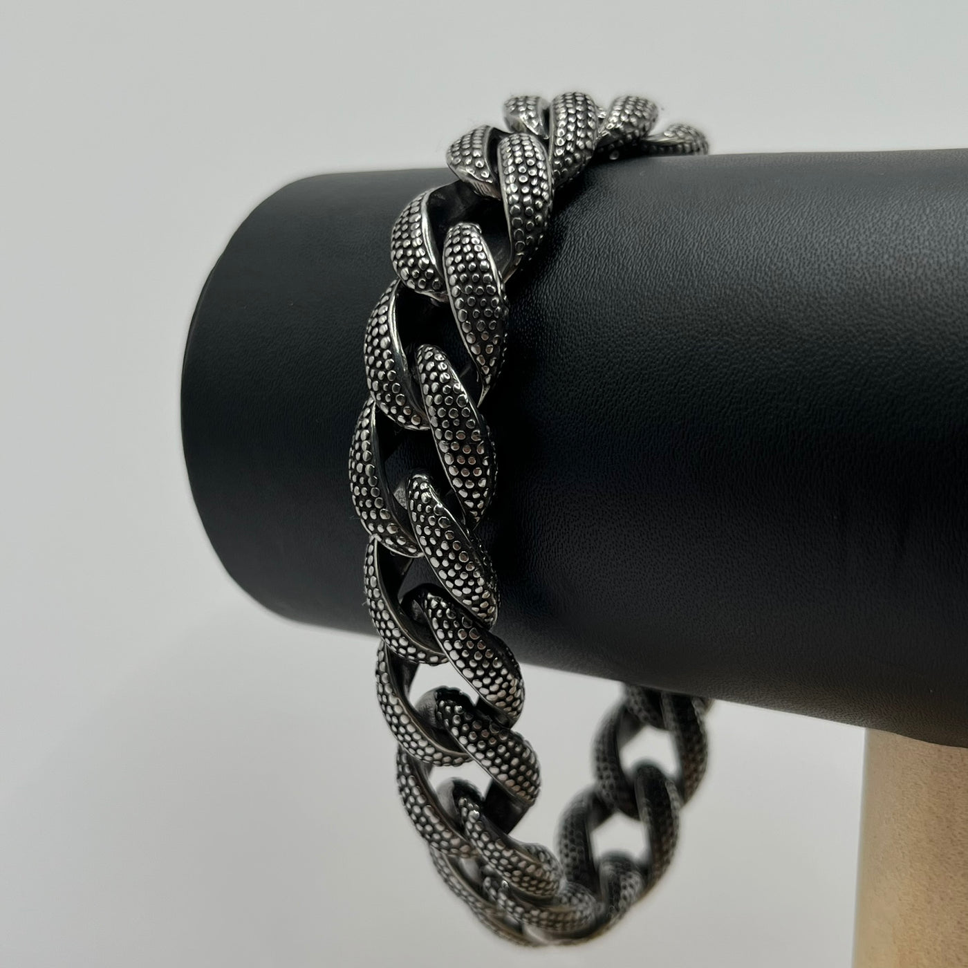 PULSERA CUBAN TEXTURE 14MM