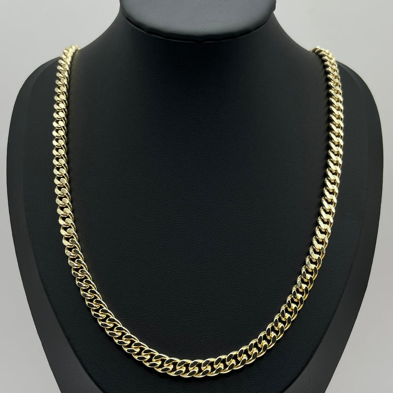 CADENA CUBANA • ORO LAMINADO 7 MM