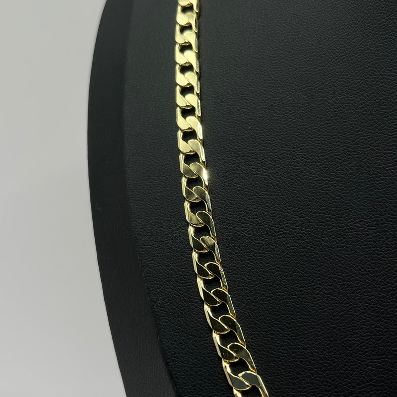 CADENA BARBADA • ORO LAMINADO 6 MM
