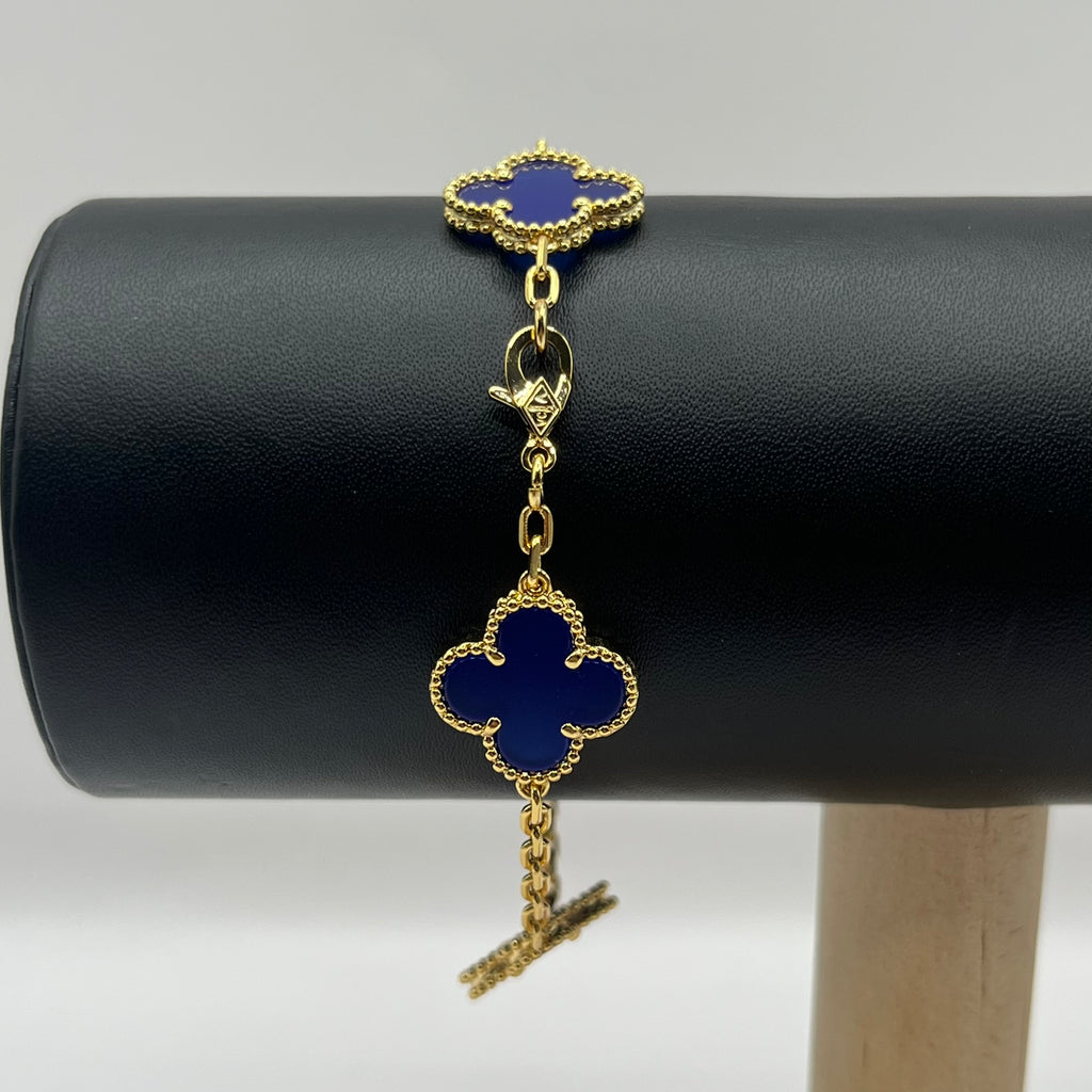 PULSERA TRÉBOL AZUL