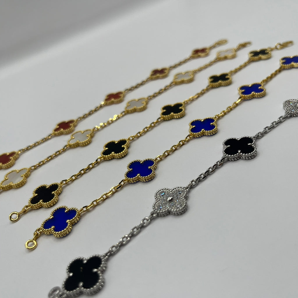 PULSERA TRÉBOL AZUL