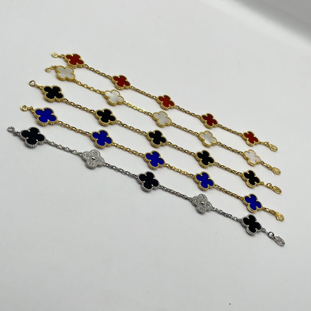 PULSERA TRÉBOL AZUL