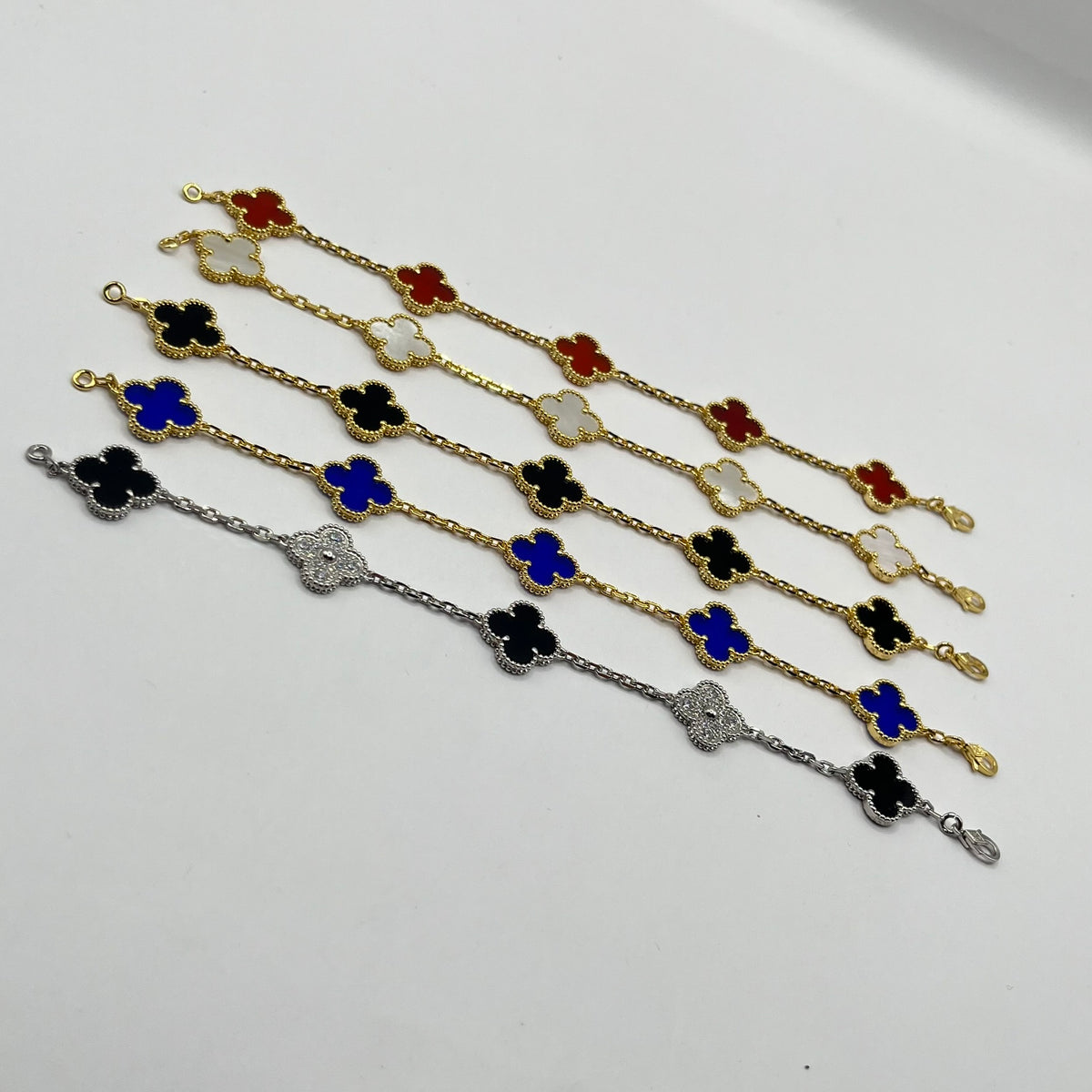 PULSERA TRÉBOL AZUL