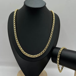 SET TEJIDO CHINO 18K 8 MM
