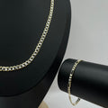 CONJUNTO BITONO 18K 4.8 MM