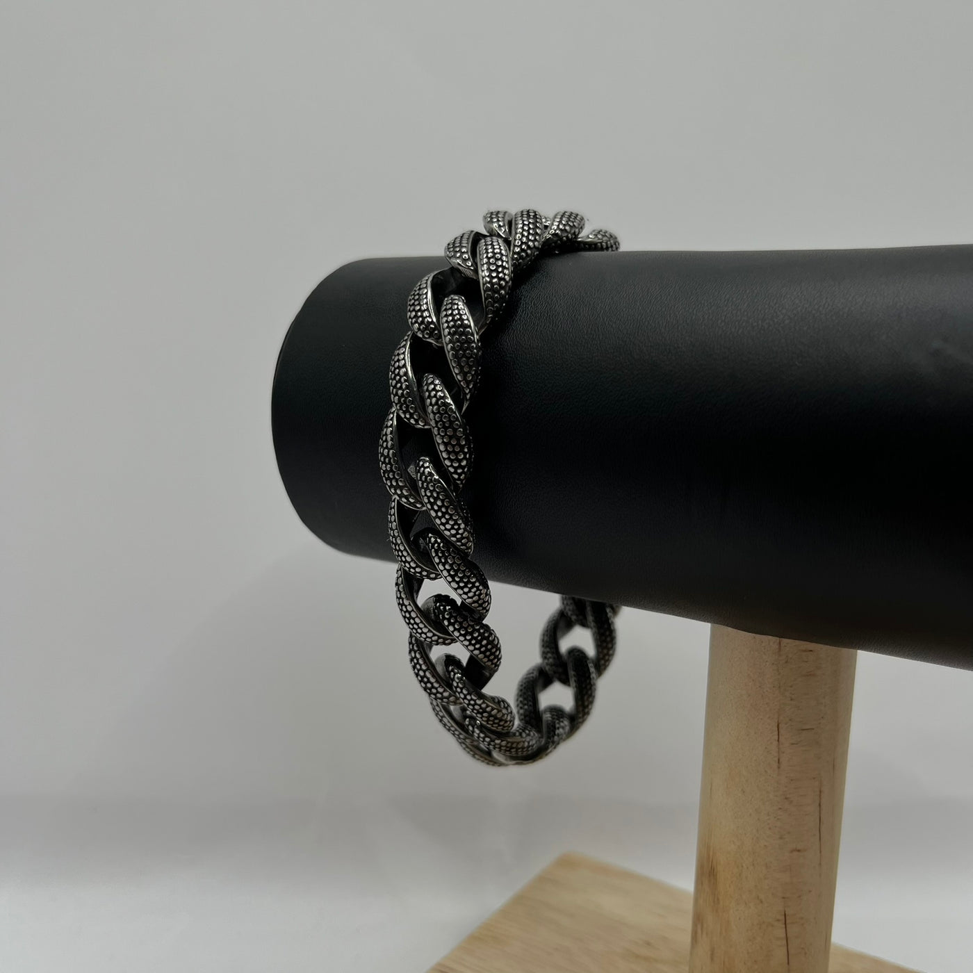 PULSERA CUBAN TEXTURE 14MM