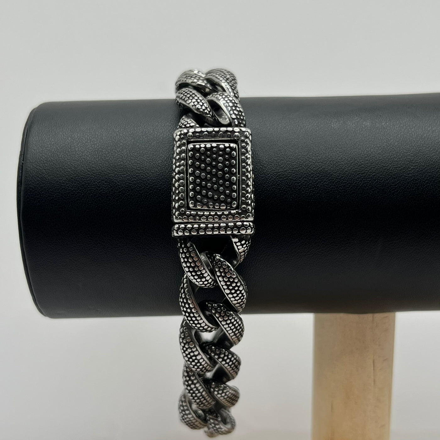 PULSERA CUBAN TEXTURE 14MM