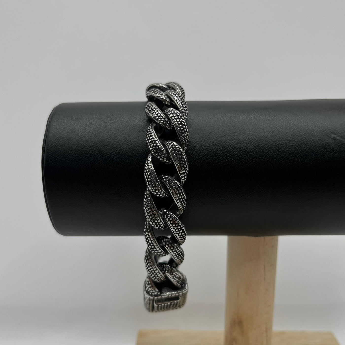 PULSERA CUBAN TEXTURE 14MM