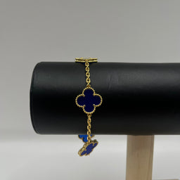 PULSERA TRÉBOL AZUL
