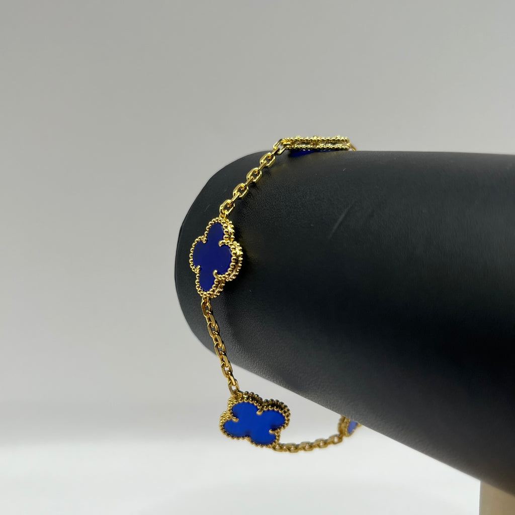 PULSERA TRÉBOL AZUL