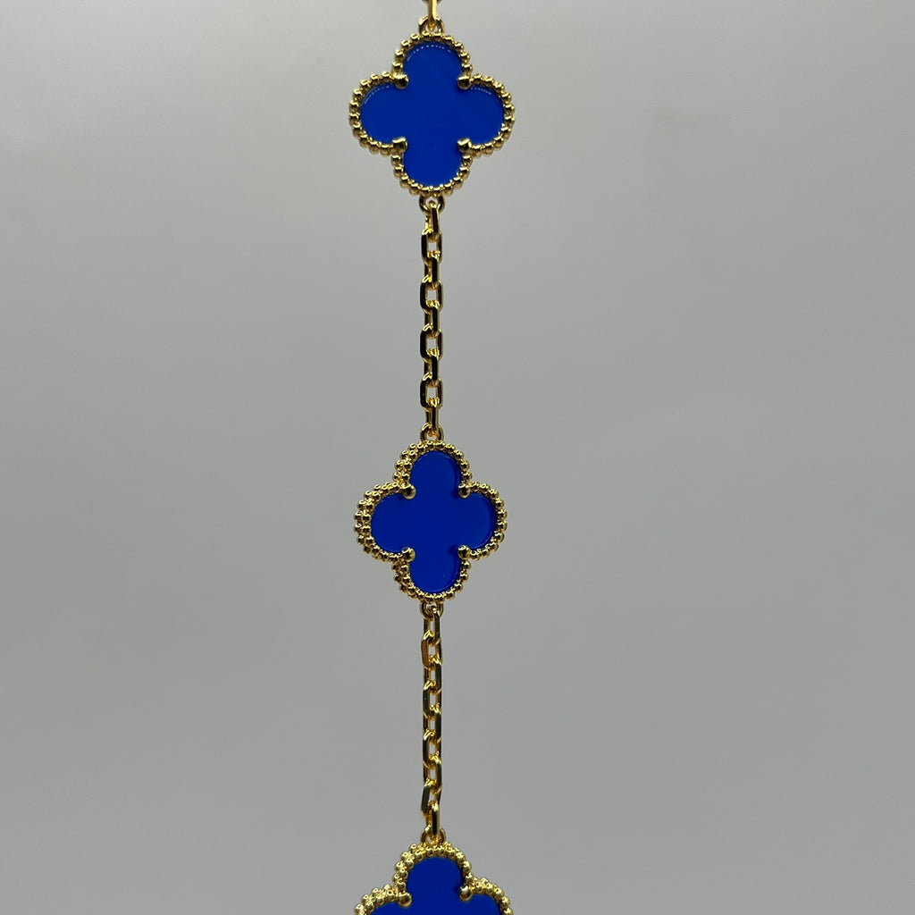 PULSERA TRÉBOL AZUL
