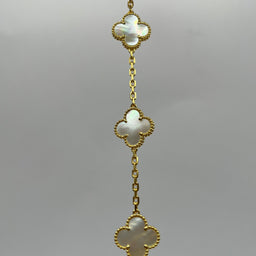 PULSERA TRÉBOL BLANCA