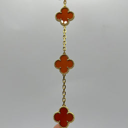 PULSERA TRÉBOL VINO 18K