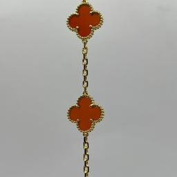 PULSERA TRÉBOL VINO 18K